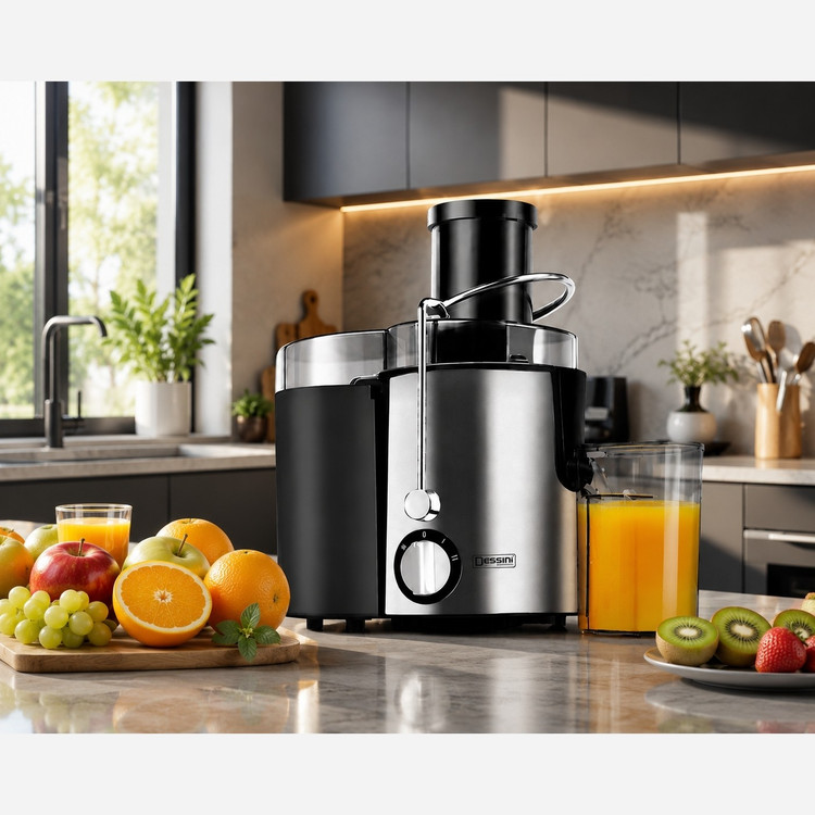 آبمیوه گیری دسینی Dessini مدل KD-111 با توان 800 وات مخزن 1.5 لیتری و 2 سال گارانتی