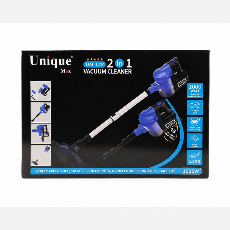 جاروبرقی عصایی مدل Unique UM-128 با 3 سال گارانتی ( 2کاره با قابلیت طی کشی )