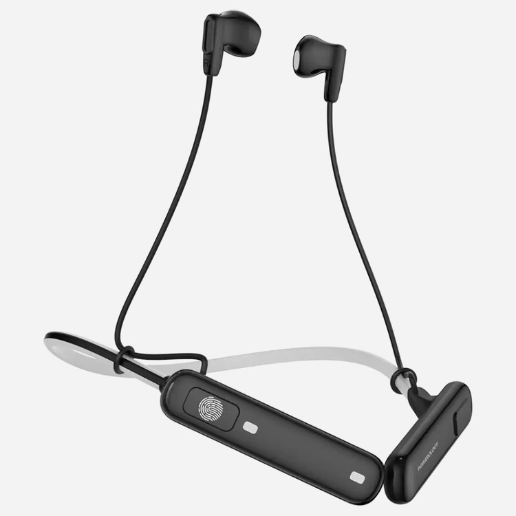 هدفون بیسیم دورگردنی مشکی Powerology VOIX ENC Neckband