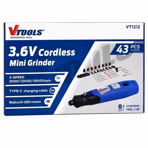 فرز مینیاتوری شارژی VTOOLS VT1212 با 1 سال گارانتی