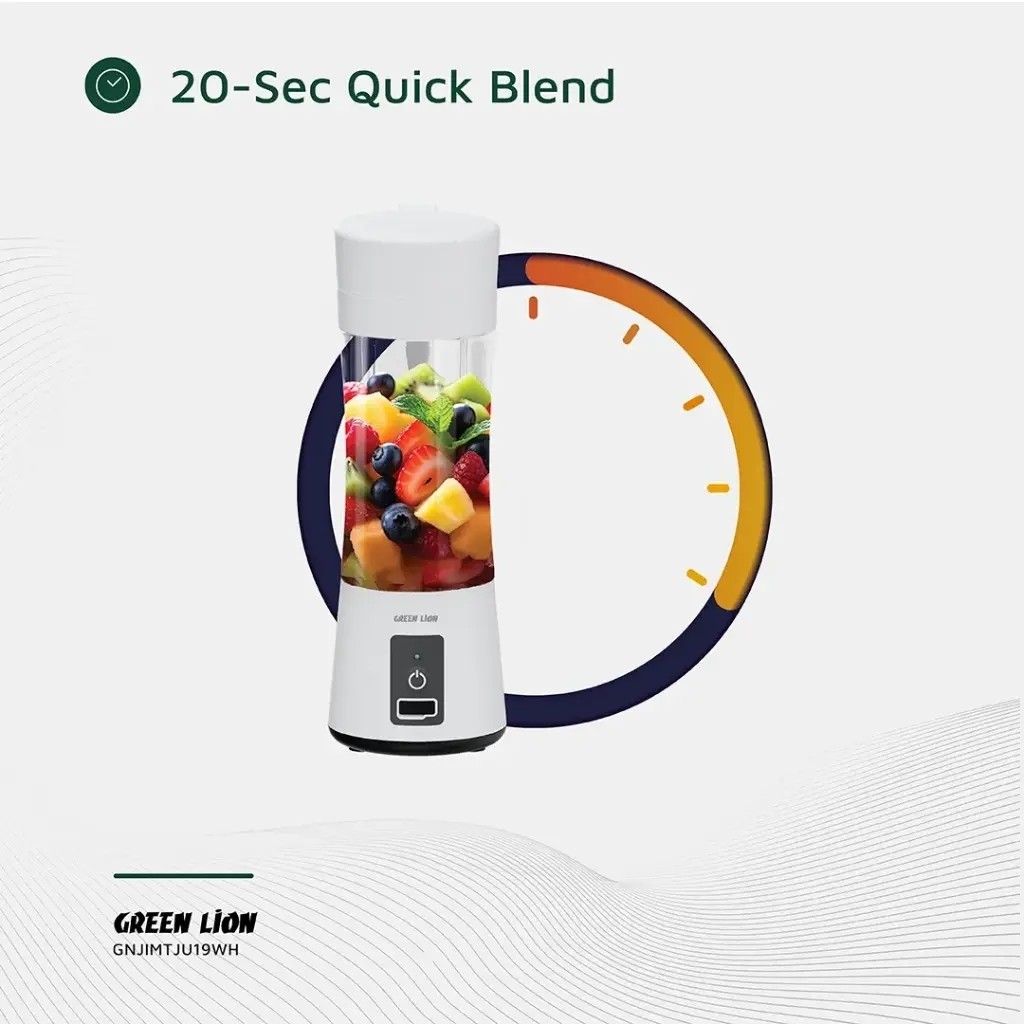 مخلوط کن شارژی و شیکر 380 میل گرین لاین Green Lion Juice Mate Portable Juicer 380mL