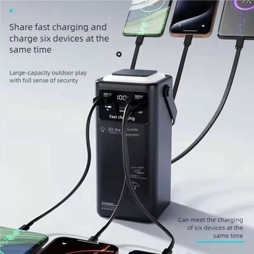پاوربانک DAKEWEI ظرفیت 50000mAh فست شارژ 22.5W