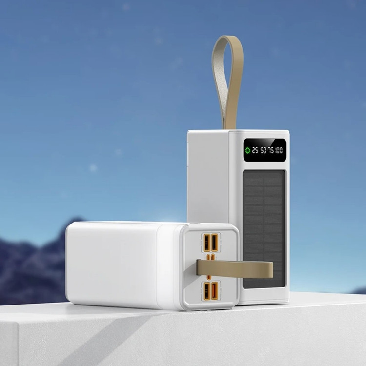 پاوربانک خورشیدی 50000mAh چندکاره با چراغ اضطراری