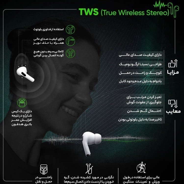 هندزفری اپل مدل ایرپاد پرو 2 نویز کنسلینگ