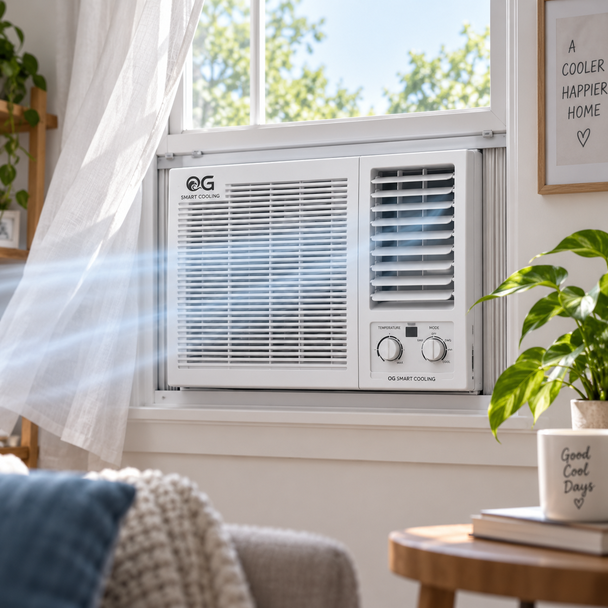 کولر پنجرهای OG Smart Cooling مدل 1011AC ظرفیت 18000 BTU با قدرت بالا