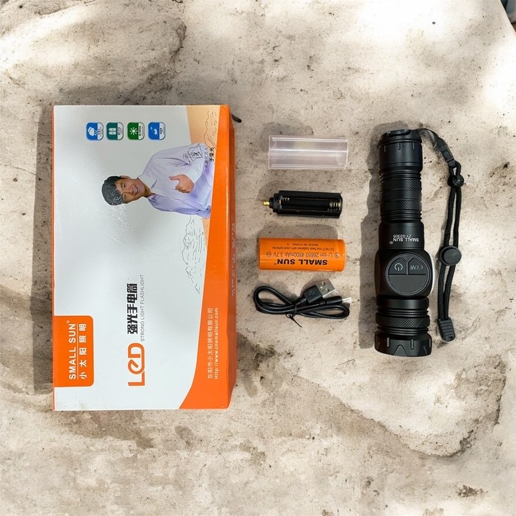 چراغ قوه حرفه ای چند حالته اسمال سان ZY-S2305 ( اصلی ) مخصوص کوهنوردان و طبیعت گردان حرفه ای برند small sun