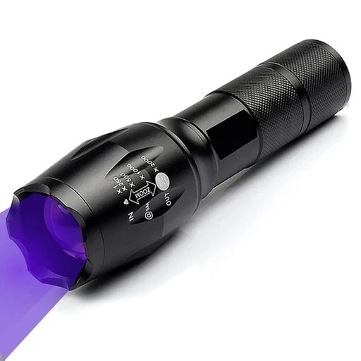چراغ قوه آر ال مدل K04-2 دو لامپه XPE با نور UV و زوم