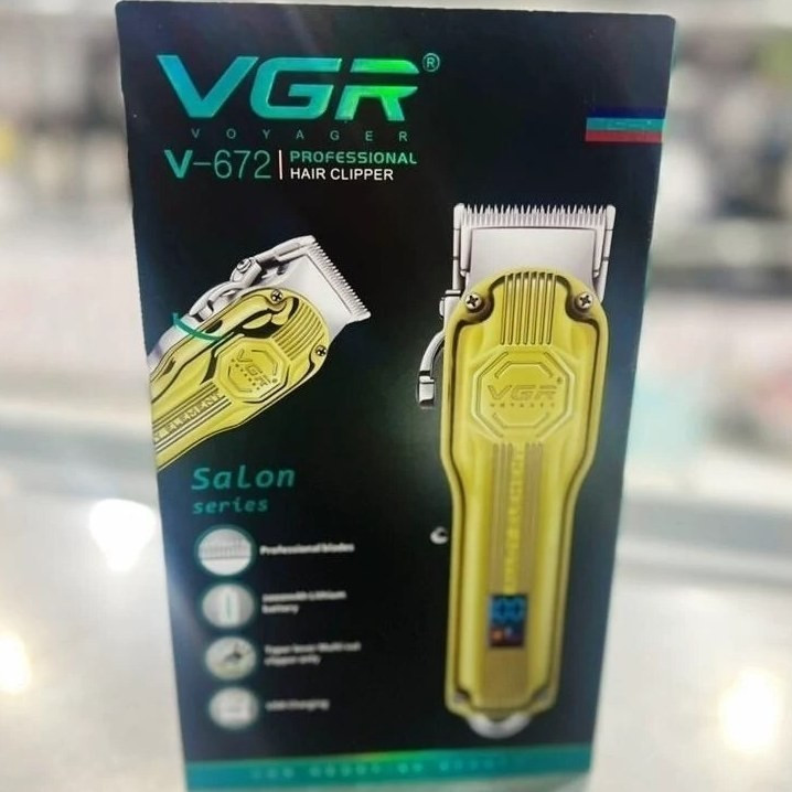 ماشین اصلاح VGR حجم زن سر و صورت و ریش تراش وی جی آر خط زن و صفر زن شارژی مدل V-672