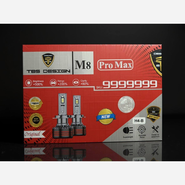 هدلایت توبیز اصلی پایه 9005 مدل M8 PROMAX با 1 سال گارانتی