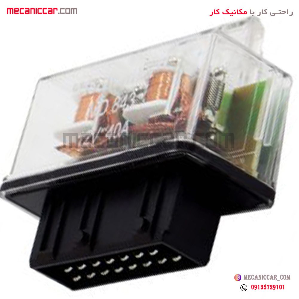 رله دوبل شیشه ای پژو 405 و پارس و پراید و تیبا