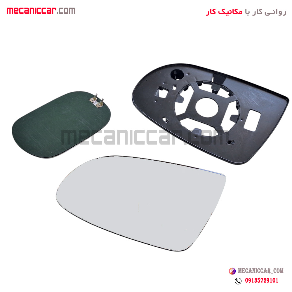 شیشه اینه با کفی و گرمکن کامل چپ شاهین