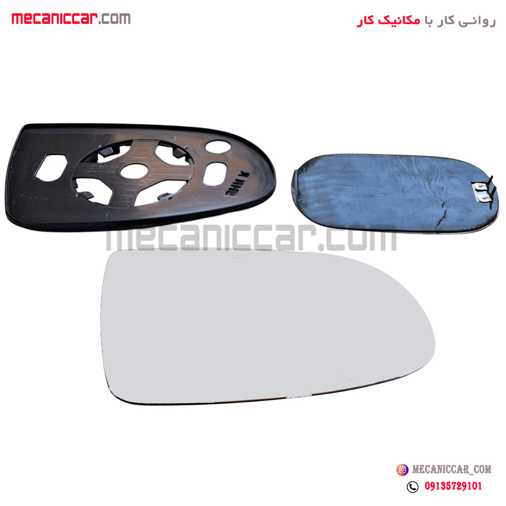 شیشه اینه با کفی و گرمکن کامل چپ شاهین