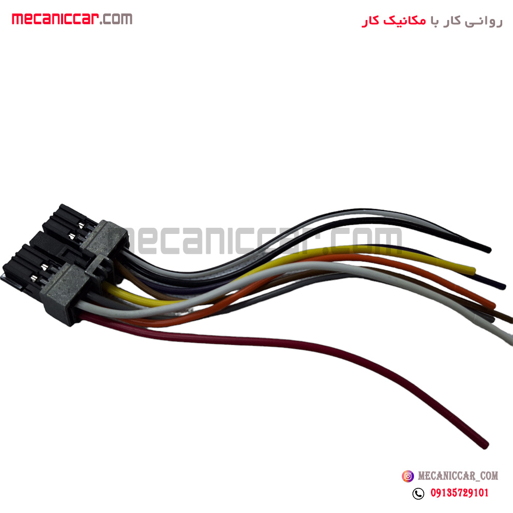 سوکت دسته راهنما و کلید شیشه بالابر چپ دوپل بزرگ طرح جدید پژو 405 و پارس