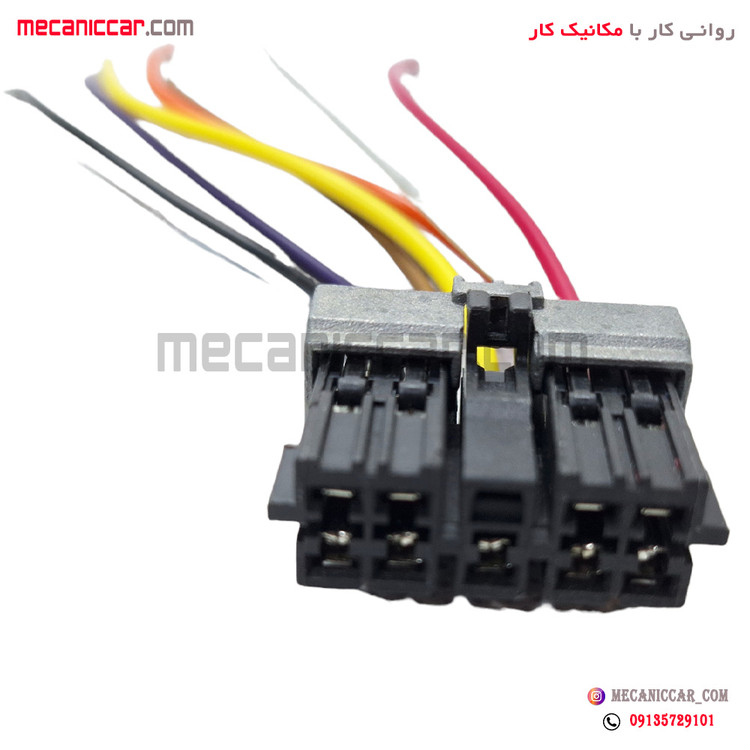سوکت دسته راهنما و کلید شیشه بالابر چپ دوپل بزرگ طرح جدید پژو 405 و پارس
