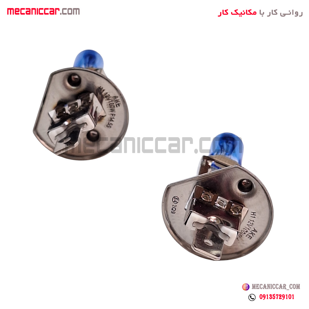 لامپ چراغ مه شکن یخی بی سیم H1 12V 100/90W پژو 206 و 405 slx و پارس