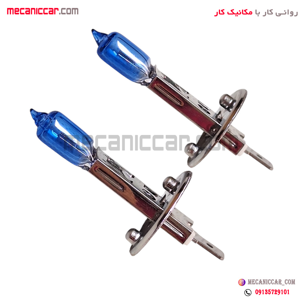 لامپ چراغ مه شکن یخی بی سیم H1 12V 100/90W پژو 206 و 405 slx و پارس