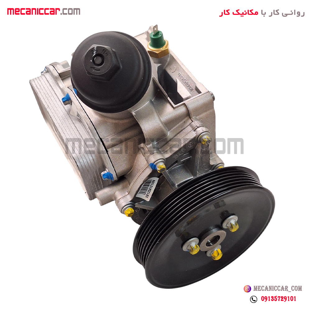 اویل ماژول کامل با واتر پمپ 6 پره سمند ملی و دنا EF7 ایساکو