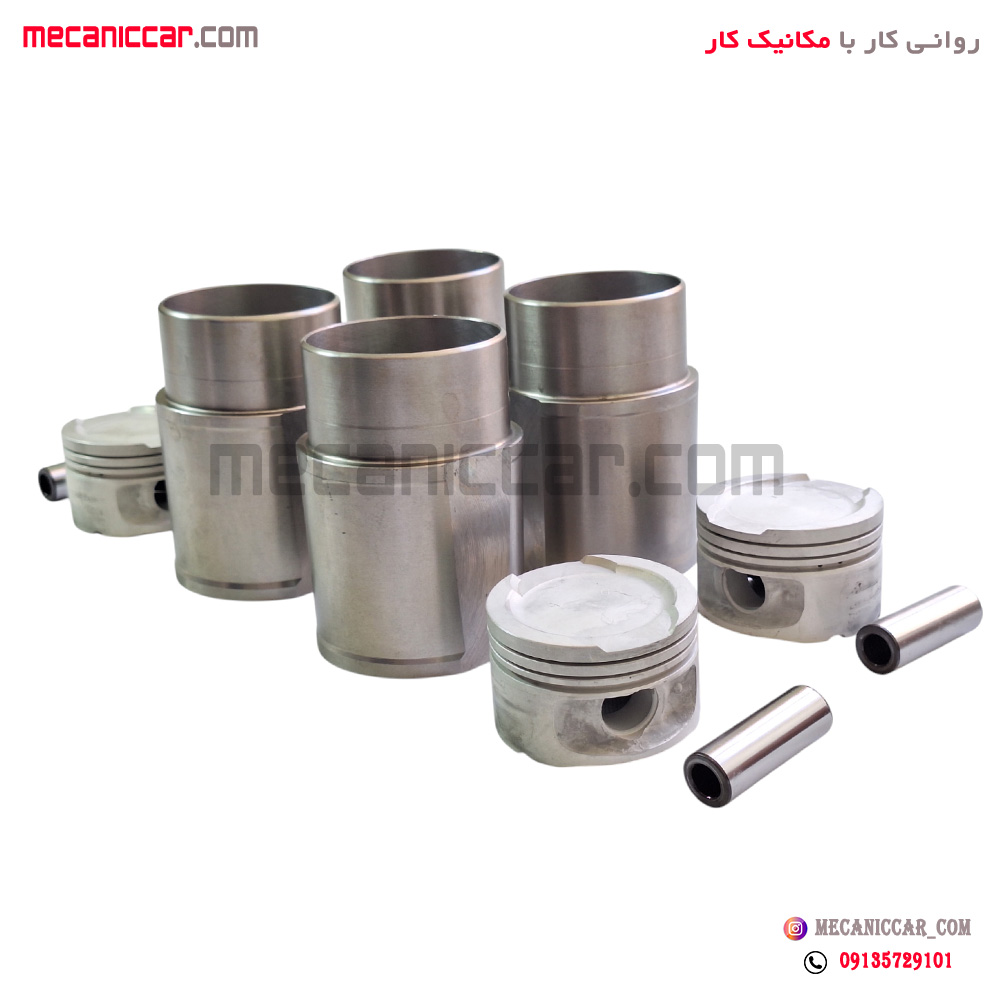 بوش و پیستون بهینه (با جای سوپاپ) پژو 405 و پارس و سمند با گژن پین جدید پلاتو ipmc عظام