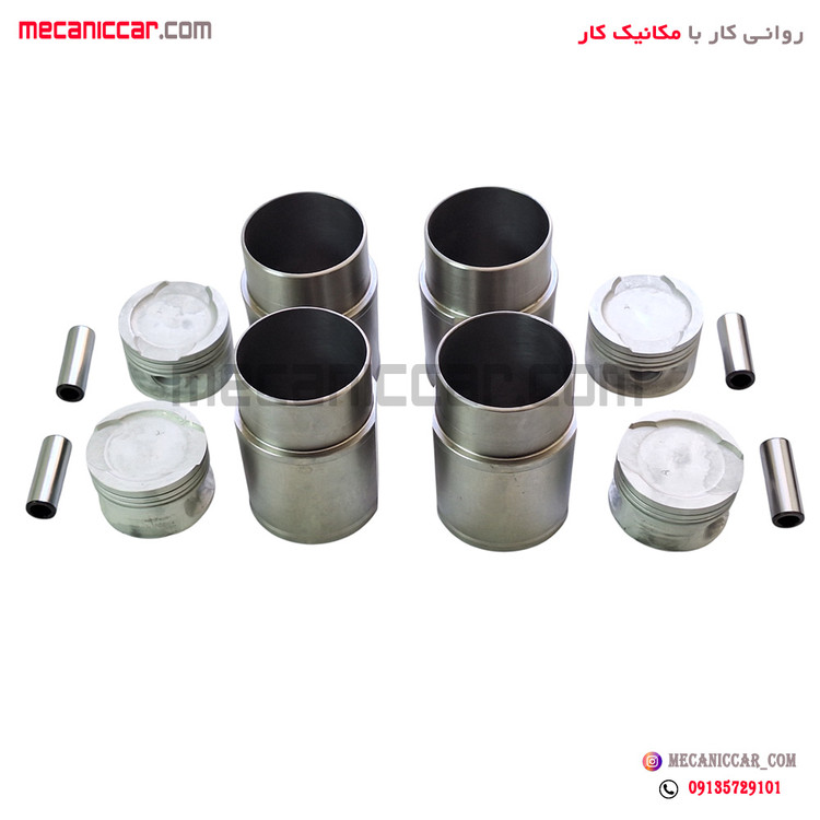 بوش و پیستون بهینه (با جای سوپاپ) پژو 405 و پارس و سمند با گژن پین جدید پلاتو ipmc عظام