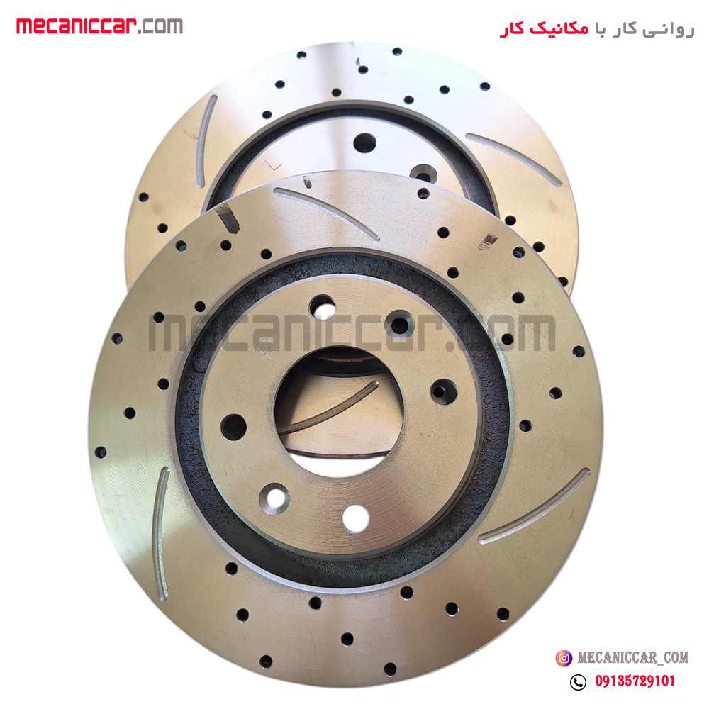 دیسک ترمز چرخ جلو شیاردار هوا خنک پژو 405 و پارس و سمند ترمزسازان (2 عدد)