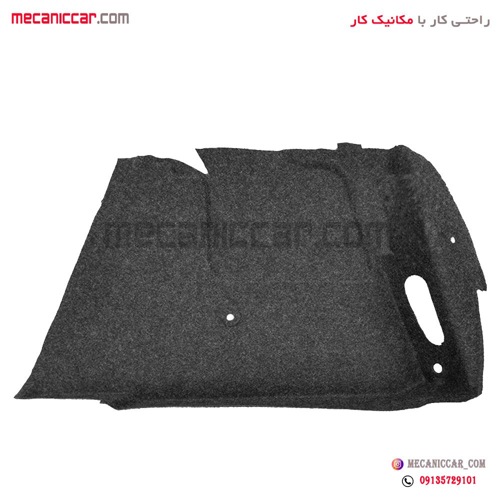 موکت (نمدی) روی گلگیر صندوق عقب چپ پژو 206 هاچبک