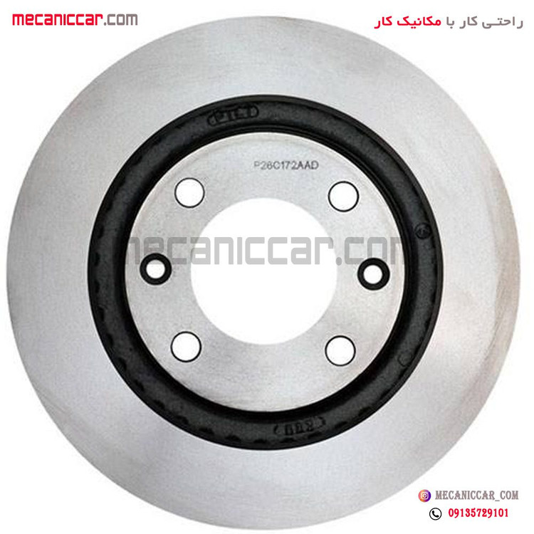 دیسک ترمز چرخ جلو پژو 206 تیپ 5 ایساکو (پک دو عددی)