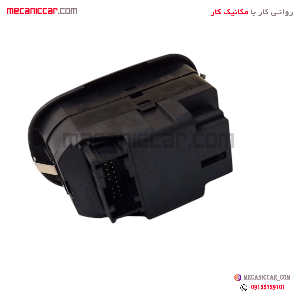 کلید شیشه بالابر جلو و تنظیم اینه دو سوکت قدیم 206 تیپ 5 ای پی ان سی