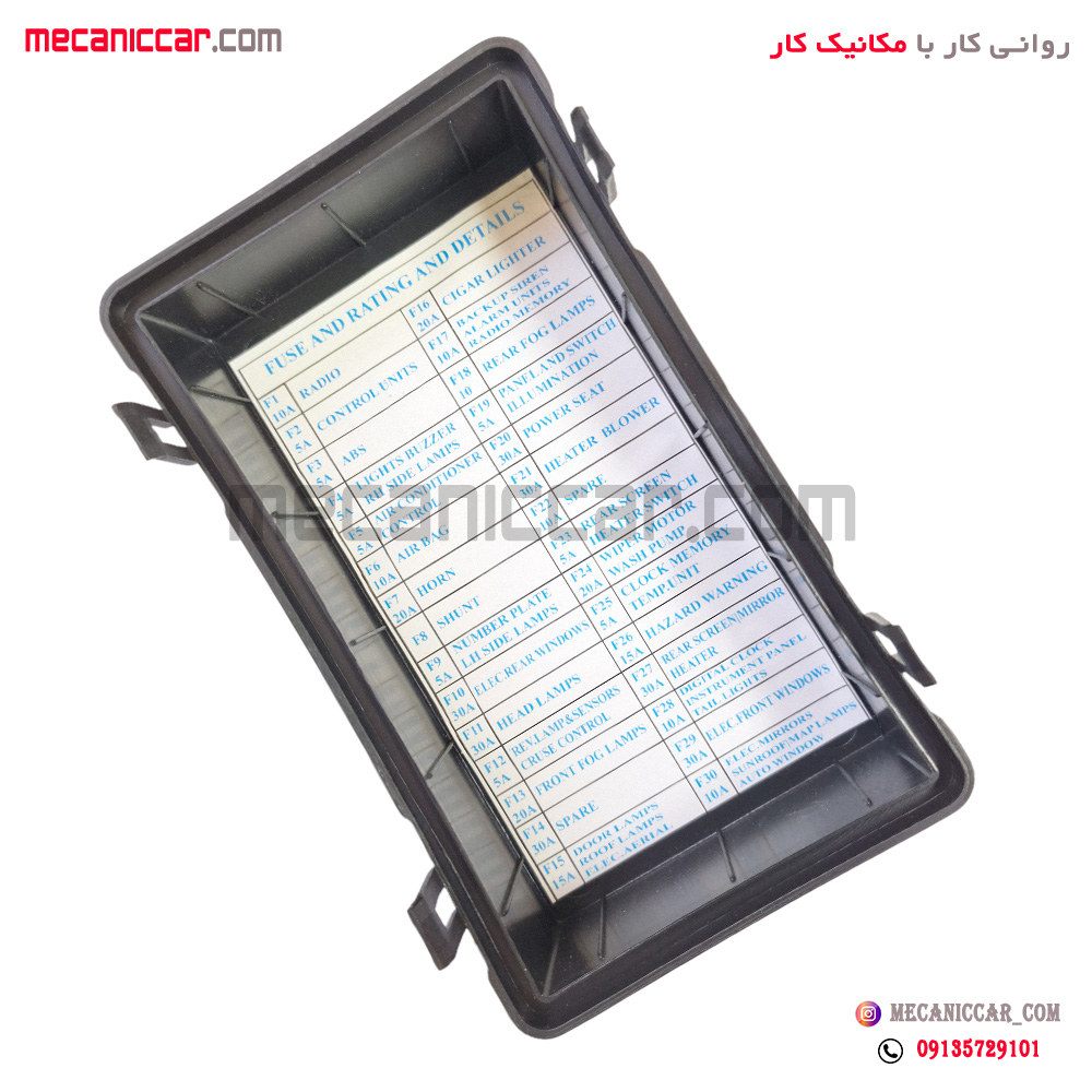 درب بالایی جعبه فیوز سمند ای پی ان سی