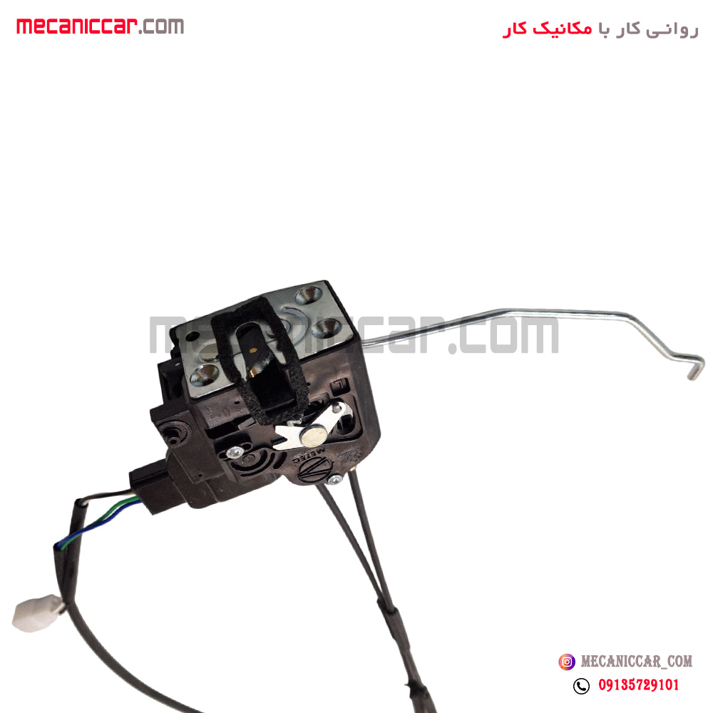 مجموعه قفل کابلی کامل درب جلو چپ با محرک ساینا و تیبا متک (4 سیم)