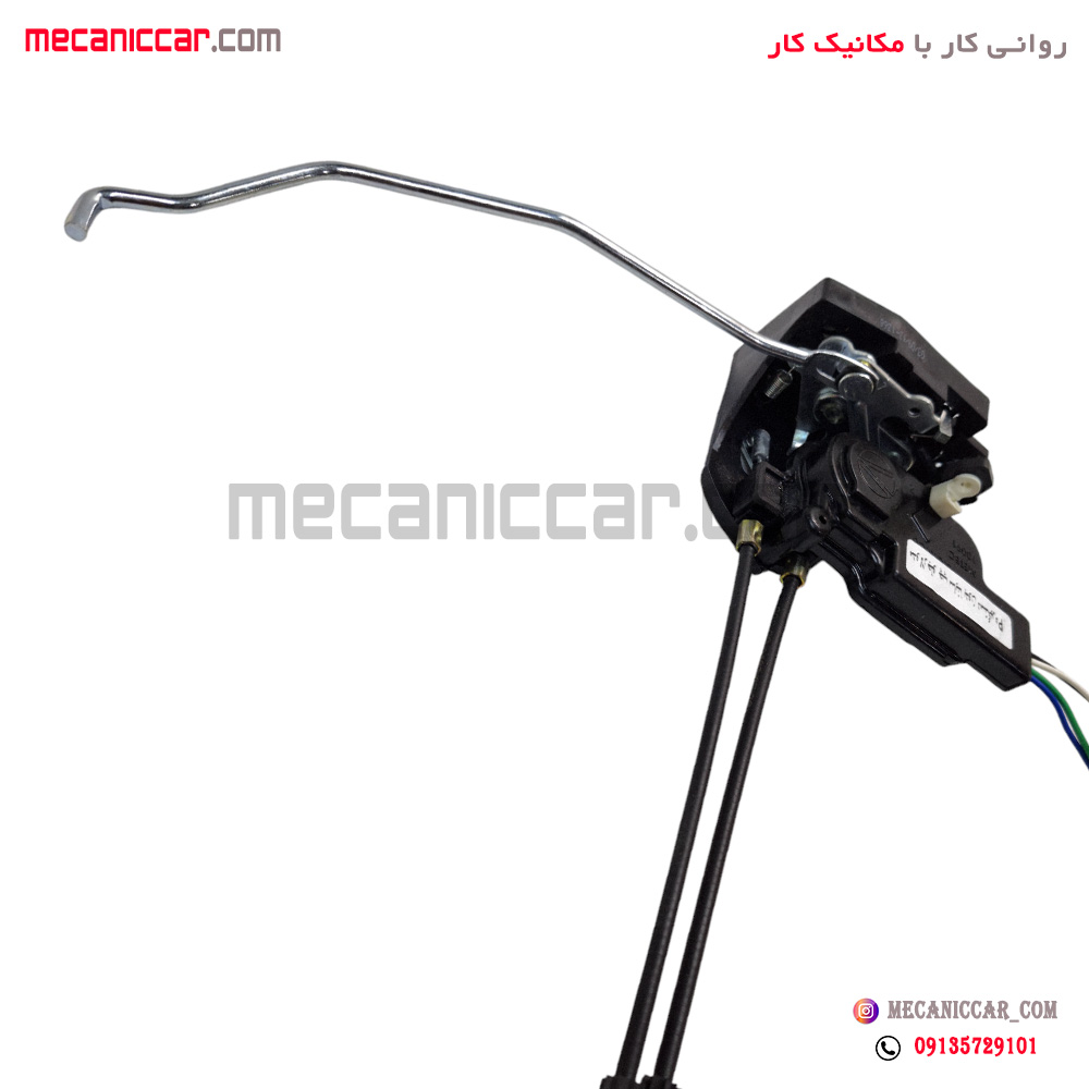 مجموعه قفل کابلی کامل درب جلو چپ با محرک ساینا و تیبا متک (4 سیم)