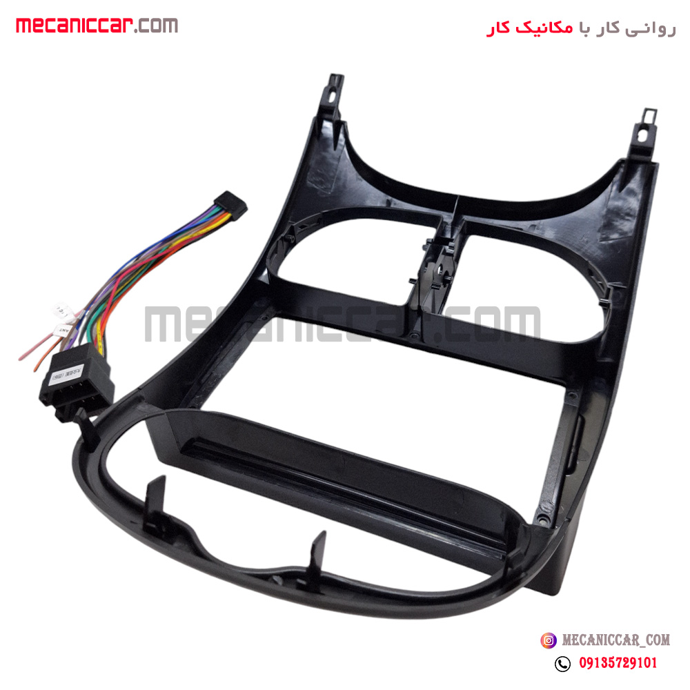 قاب دور دریچه هوا کولر و بخاری و ضبط وسط داشبورد مانیتوردار 9 اینچ پژو 206