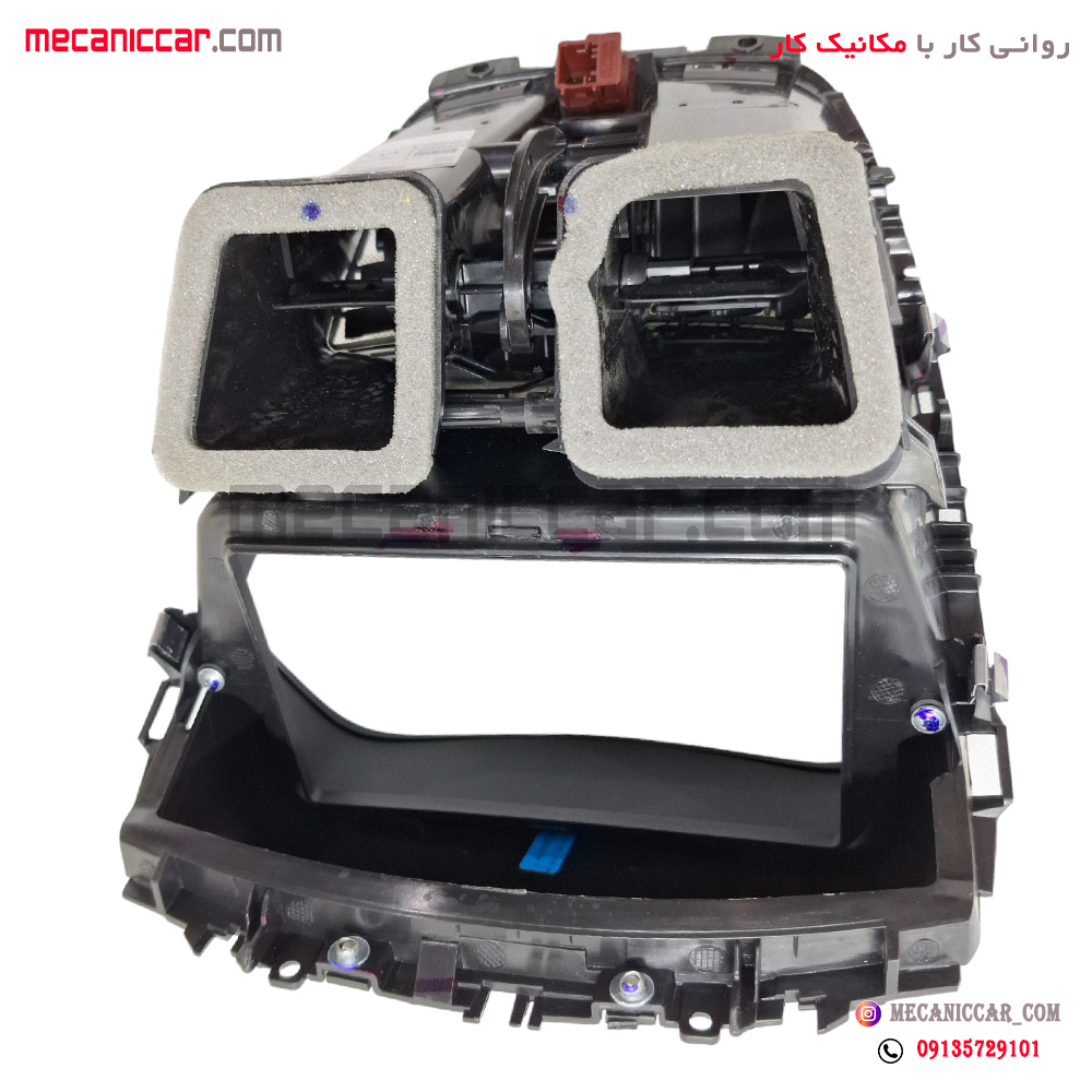 قاب دور ضبط (دریچه هوا کولر و بخاری) وسط داشبورد با کلید فلاشر پژو 207