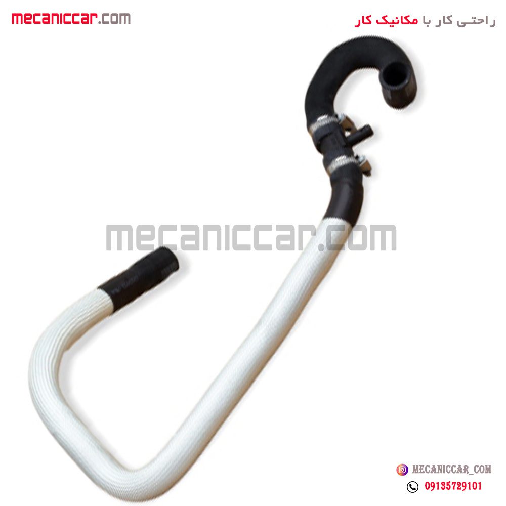 شیلنگ رادیاتور بخاری خروجی با روکش کنفدار پژو 405 و پارس و سمند دوگانه سوز ایساکو
