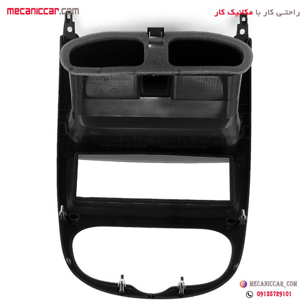 قاب دور ضبط و دریچه هوا وسط داشبورد پژو 206 کروز