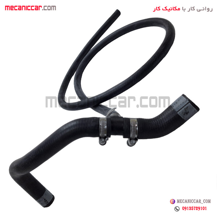 شیلنگ بخاری ورودی کوتاه پژو 405 و پارس و سمند دوگانه سوز الما