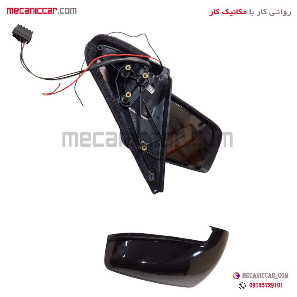 اینه کامل برقی پژو پارس سال چپ راهنما دار 5 فیش (سوکت قدیم) کاوج