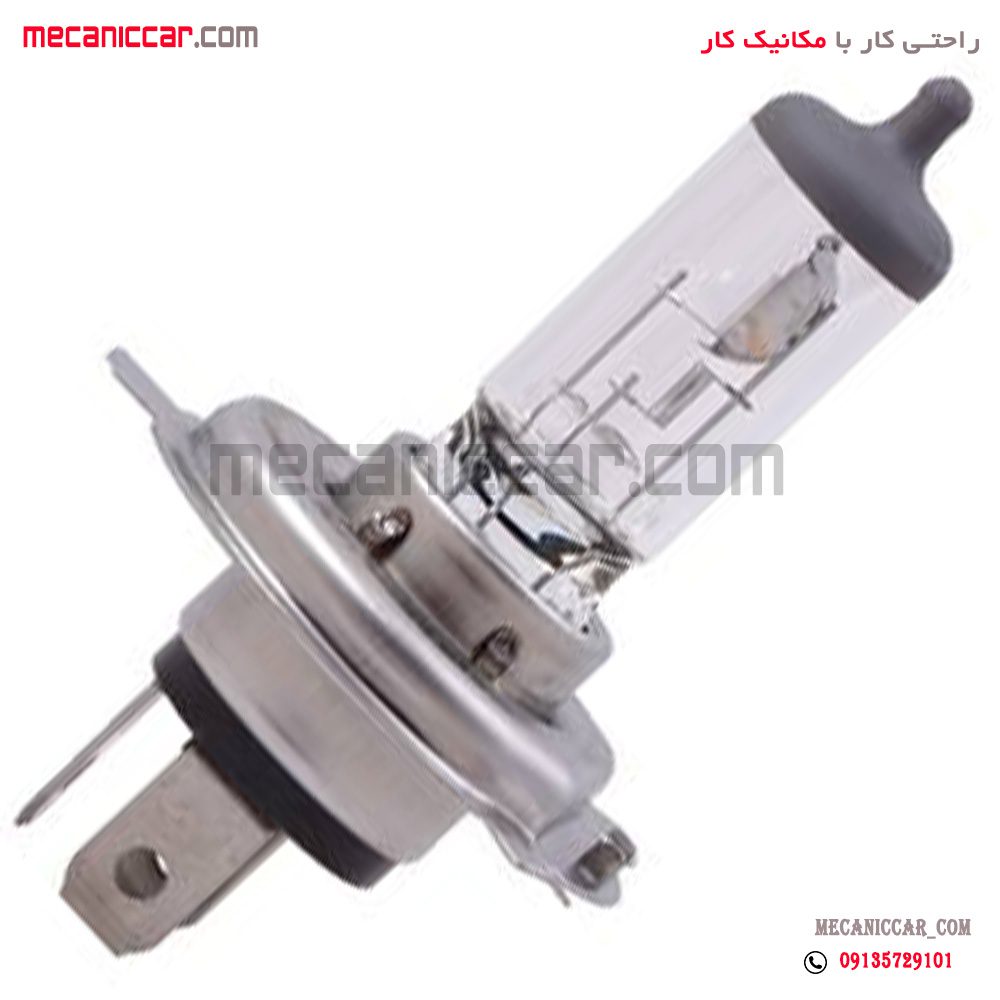 لامپ چراغ جلو سه خار وات پایین پژو 405 و پراید و l90 ال نود H4-12V60/55W