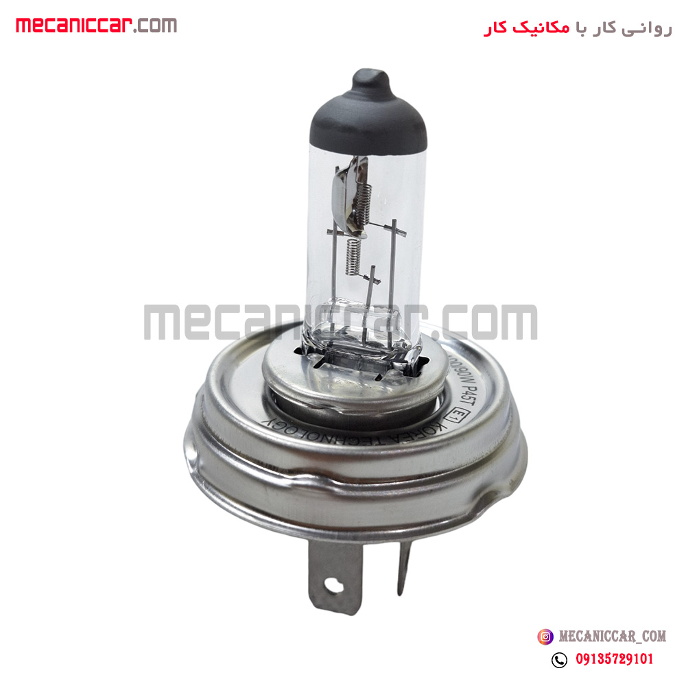 لامپ چراغ جلو گرد وات بالا H4 12V 100/90W پیکان