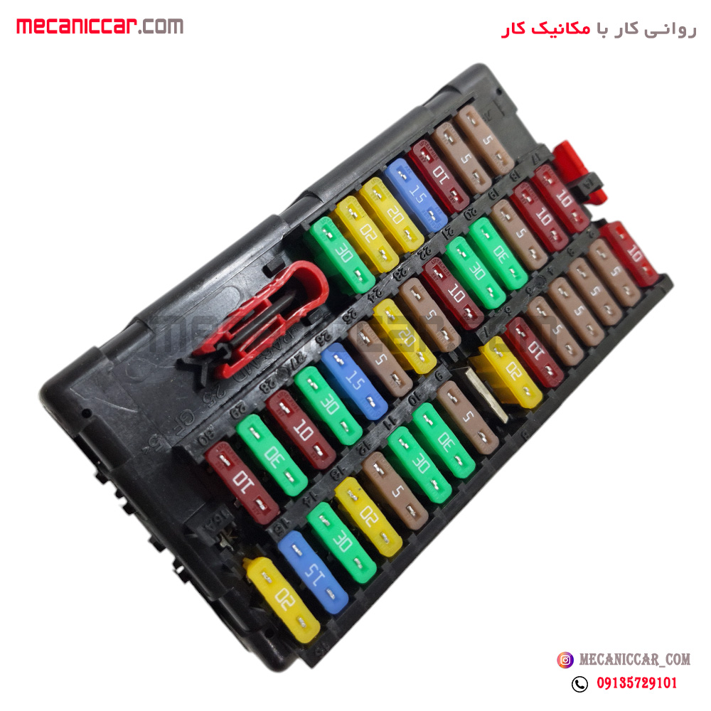 جعبه فیوز زیر داشبورد داخل اتاق 405 و پارس دناکو