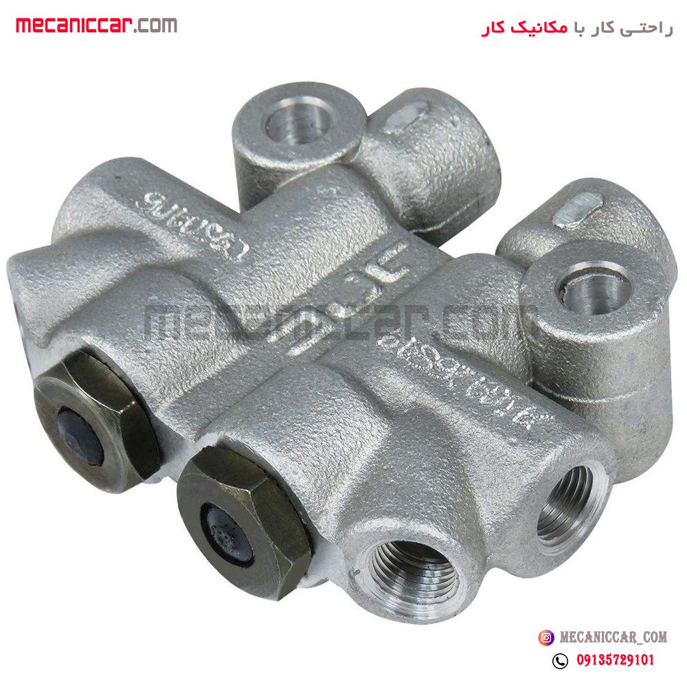 شیر تقسیم الومینیومی (رگلاتور - فشار شکن) ترمز پراید قدیم ترمزسازان