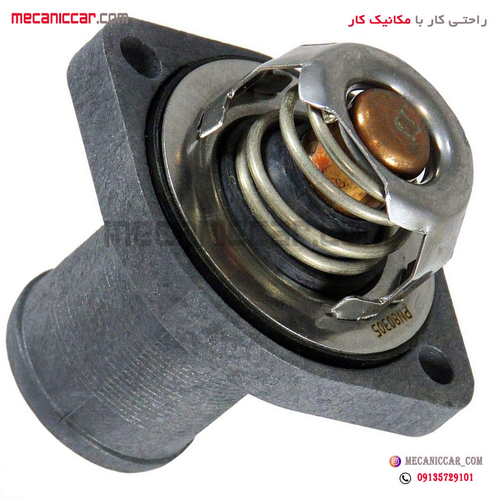 ترموستات 89 درجه با درب و اورینگ پژو 206
