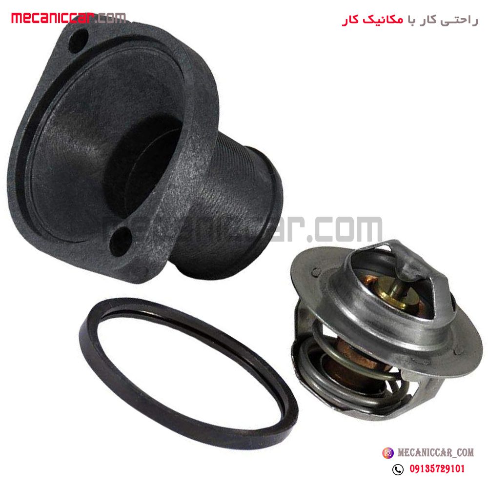 ترموستات 89 درجه با درب و اورینگ پژو 206