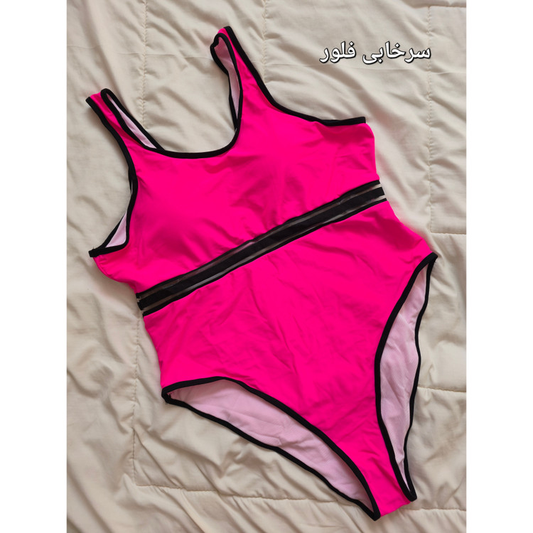 مایو کاپدار زنانه دخترانه سایز 50 الی 54ریز برند shein واررداتی سرخابی فلور 3XL